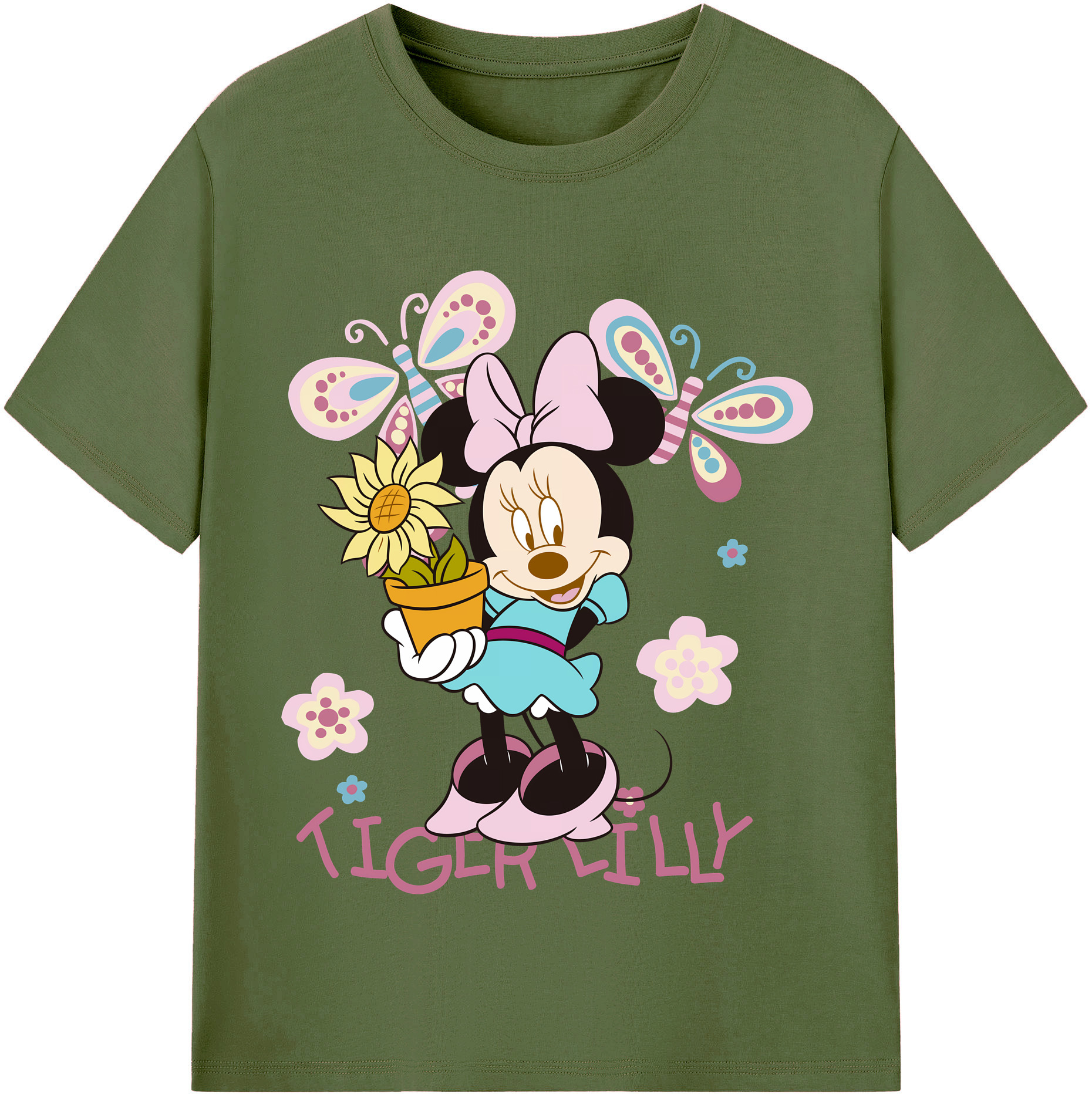 （画像用） ミッキーマウス Mickey Mouse 綿100％半袖Tシャツ（フロントプリント）